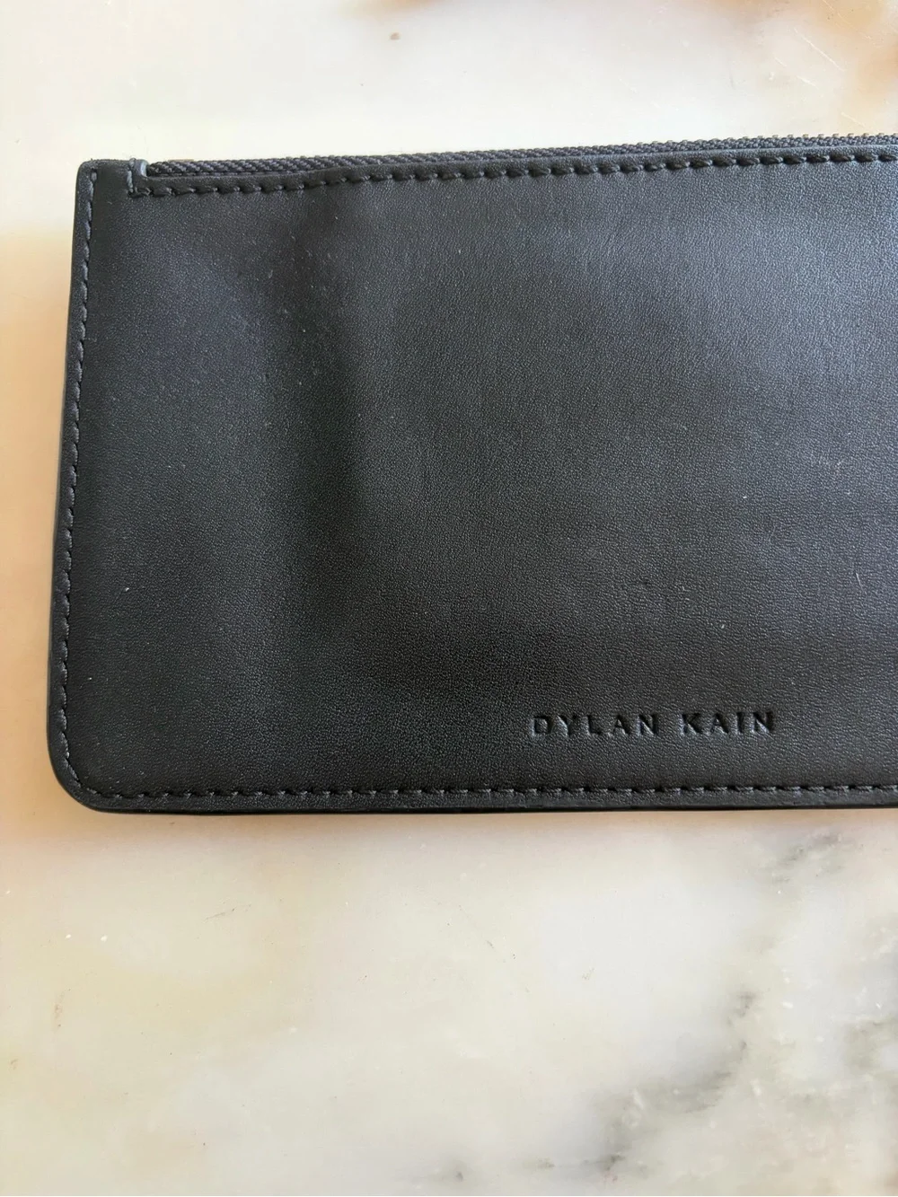 Black Leather Wallet with Tassel
